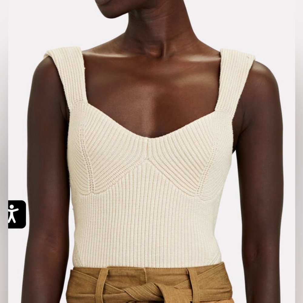 Staud Kira Knit Bustier Top Size Medium